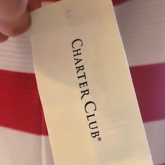 Charter Club Red and White Halter Sheath Dress - Picture 4 of 4